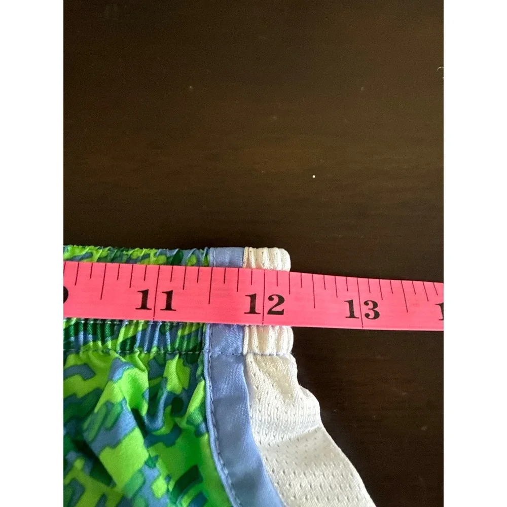 Nike Dri-FIT‎ Running Shorts Girls Large Athletic Green Blue Drawstring